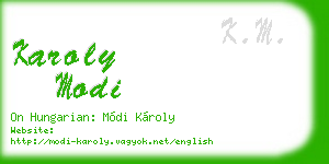karoly modi business card